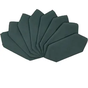 Casa - 8 Serviettes de table Uniline vert botanique - 43x43 cm OS pas cher