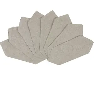 Casa - 8 Serviettes de table Prasel Uni gris perle - 43x43 cm OS pas cher