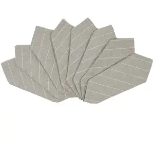 Casa - 8 Serviettes de table Diana grises - 43x43 cm OS pas cher