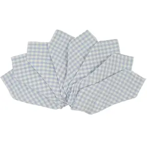 Casa - 8 Serviettes de table Washed Cotton vichy heather - 45x45 cm OS pas cher