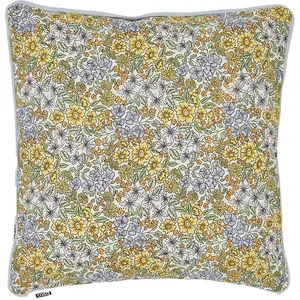 Casa - Coussin Déco Met Piping Josephine flower vert/bleu - 45x45 cm 4... pas cher