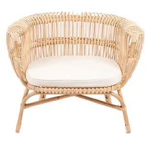 HYDILE Fauteuil en rotin avec coussin 75x93x74