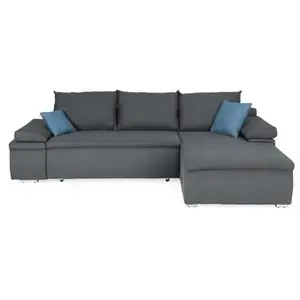 Celina Canapé d'angle Réversible convertible - Gris pas cher