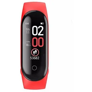 MONTRE CONNECTEE SPORT rouge M4 Montre de sport étanche Bracelet intel... pas cher