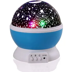 Projecteur d'étoiles 4 couleurs de LED Rotation automatique Projection...Vendu parcdiscount