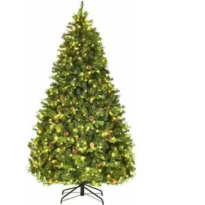 Comparateur de prix : Costway - Sapin de Noël/Arbre de Noël Artificiel avec Lumière led Blan...