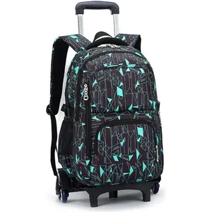2in1 Cartable à roulette en Nylon Sac a dos roulette Cartable garcon a...Vendu parcdiscount