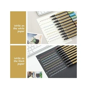 Comparateur de prix : Feutres Marqueurs Métallique Marqueur Stylos Permanents 10 Couleur Mét...