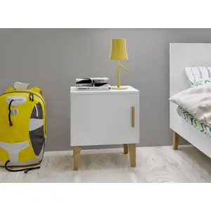 Chevet 1 Porte Dream Blanc & Chêne pas cher