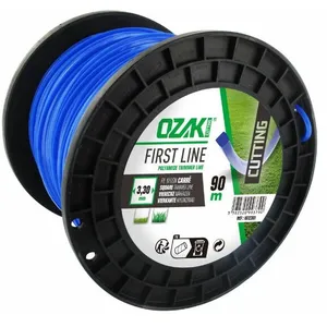 OEM Fil nylon débroussailleuse carré Ozaki 3,30mm 90 mètres pas cher