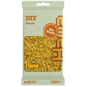 HAMA - 190-103 - Midi Sachet 1000 Perles Bio Jaune Claire pas cher