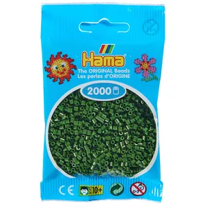HAMA -501-102 - Mini Sachet 2000 Perles Vert Fotêt, Coloré pas cher