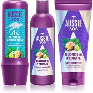 Aussie SOS Blonde & Hydrate ensemble pour cheveux blonds pas cher