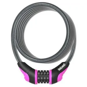 Antivol câble Onguard Neon Coil Combo-180cmx12mm Rose TU ON8159.PIN