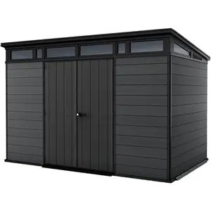 Keter Abri de Jardin Cortina 7,15 m², Abri résistant aux intempérie, Gris - pas cher