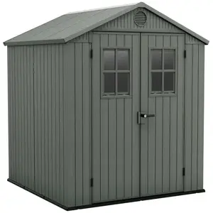 Keter Abri de Jardin Darwin 6 x 6 cm, Finition Effet Bois, Couleur Ver... pas cher