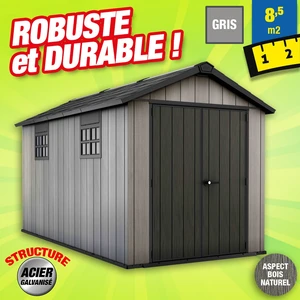 Keter abri de jardin en resine - gris - 8,5 M2 pas cher