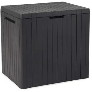 Keter Coffre de rangement de jardin résistante City Storage Box 113L Graphite