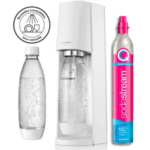 Comparateur de prix : Machine à soda SODASTREAM TERRA blanche Pack 2 bouteilles
