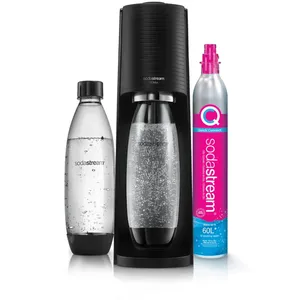 Comparateur de prix : Machine à eau pétillante TERRANLV + 2 bouteilles 1L noire SODASTREAM
