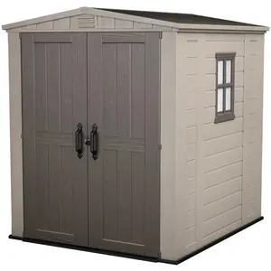 Keter abri jardin résine sydney 66 - 3.5 m² - 178 x 195.5 x 208 cm - marron et beige pas cher