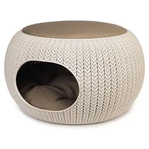 Curver Caverne pour animaux de compagnie Cozy 55 x 35 cm Crème pas cher