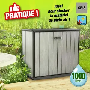 Comparateur de prix : Keter Armoire de rangement de jardin Patio Store Gris