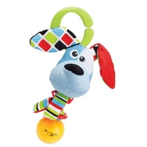 Yookidoo hochet Shake Me Rattle Dog 16 cm en peluche bleu clair