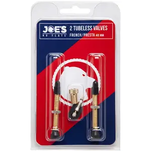 Set 2 valves Joe's Tubeless 40mm rouge pas cher