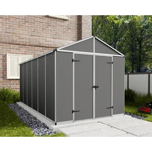 Canopia by Palram Abri de jardin Rubicon polycarbonate gris foncé surface totale 10,7m² pas cher