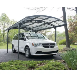 Comparateur de prix : Palram - Canopia Carport Atlas 4.95 x 2.88 m Gris, Toiture Teintée