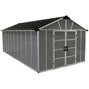 Comparateur de prix : CANOPIA BY PALRAM Abri de jardin Yukon polycarbonate gris foncé surface totale 21,3m²