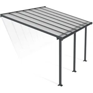 Comparateur de prix : Pergola Olympia 3x4 Palram Longueur : 4.25 m, Largeur : 2.95 m Gris