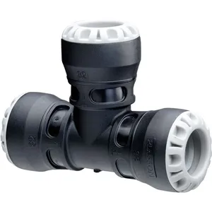 Té égal 90° encliquetable Ø25 tube PE - Série 1 - Plasson