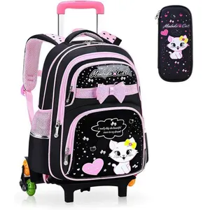 PZCC Cartable a Roulette Filles Primaire - Cadeaux Scolaire Sac Dos Filles ... pas cher