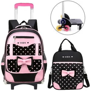 Cartable Roulette Fille Primaire Sac Dos pour Enfant avec Sac Main pou...