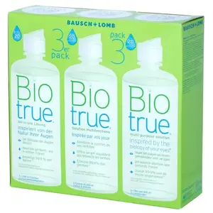 Comparateur de prix : Bausch & Lomb Solution pour lentilles de contact Biotrue Pack Eco 3x300ml
