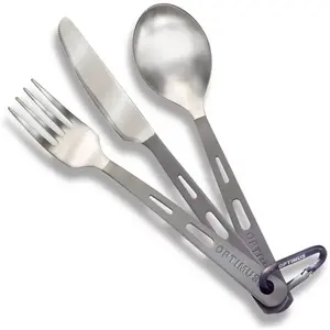 Comparateur de prix : Optimus - Lot de couverts de table - Jeu de 3 Couverts Titane  en Titane - Gris