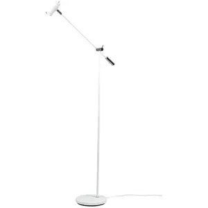 Lampadaire dimmable en métal blanc mat 100-133,9cm Cato - Belid pas cher