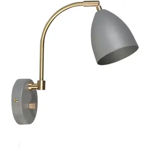 Belid Applique murale DELUXE en Métal et Gris chaud/Laiton Diamètre 9,8 Cm pas cher
