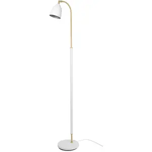 Lampadaire dimmable en laiton et métal blanc Deluxe - Belid pas cher