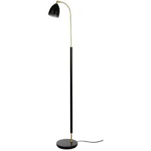 Lampadaire DELUXE en Métal et Noir/Laiton Diamètre 9,8 Cm