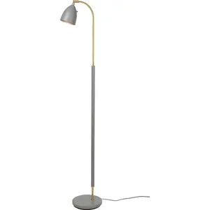 Luminaire Center Lampadaire deluxe en métal et gris chaudlaiton diamètre 9,8 cm