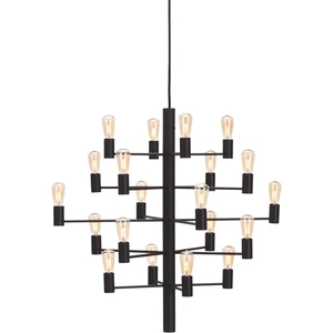 Suspension chandelier 20 ampoules noir 60cm Manola - Herstal