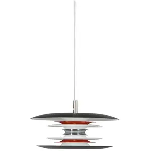 Suspension noire et rouge 1,75m diamètre 30cm LED Diablo - Belid pas cher