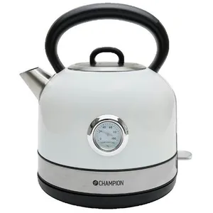 Champion Bouilloire Retro 1,7L VK402 Blanc crème pas cher