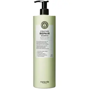 Comparateur de prix : Maria Nila Structure Repair, Shampoing 1000 ml, Pour Cheveux Abîmés et Chimiquement Traités, Extrait d’Algue Reconstructeur et Hydratant, 100% Végan & Sans Sulfate/Parabène