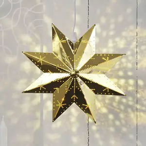 STAR TRADING Étoile perforée en laiton brillant