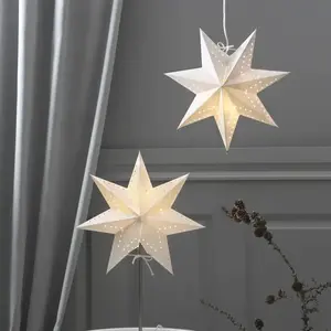 STAR TRADING Étoile en papier Bobo, 7 branches blanc Ø 34 cmVendu parluminaire