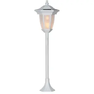 STAR TRADING Lampe solaire LED Flame, 4 en 1, blanc